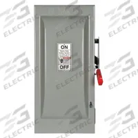 SIEMENS Safety Switch: Fusible, 100 A, Single Phase, 240V AC, Galvanized Steel, Indoor (MPN HF223N). Key specifications — Brand: SIEMENS.
