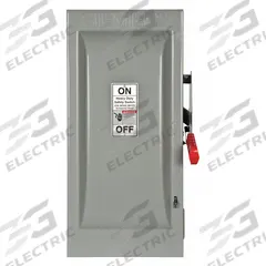 SIEMENS Safety Switch: Fusible, 100 A, Single Phase, 240V AC, Galvanized Steel, Indoor (MPN HF223N). Key specifications — Brand: SIEMENS.