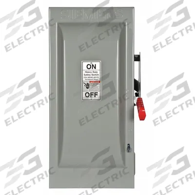 Siemens Safety Switch: Fusible, 100 A, Single Phase, 240V AC, Galvanized Steel - Fusible Safety Switches