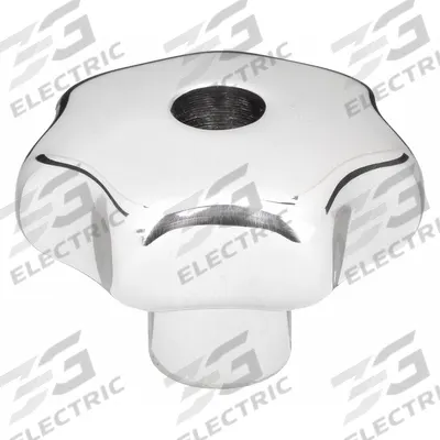 KIPP Hand Knob: 7 Point, Stainless Steel, 3/8"-16 Thread, 18 mm Thread Lg - Corrosion-Resistant 7-Arm Knobs with Threaded Through-Hole