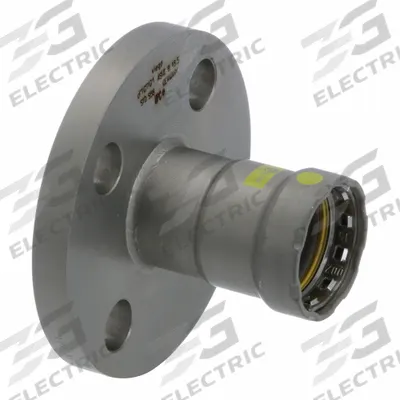 VIEGA MEGAPRESS Crimp Adapter Fitting: 1 in Pipe Size, Press-fit x Flange, Carbon Steel - Gas Steel Press Pipe Fittings