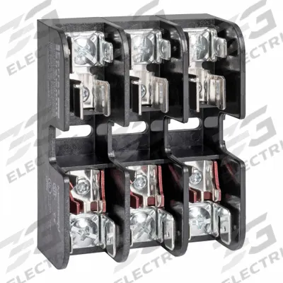 MERSEN Fuse Block: Open Block Design, 3 Pole, 600 V AC - Fuse Blocks for UL Class CC Fuses