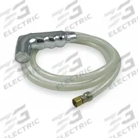 AMERICAN STANDARD Kitchen Sprayer: Plastic, Chrome, 54 in Overall Lg, 3/8" Connection Size (MPN M953667-0020A). Key specifications — Inlet Connection Type: Compression; Brand: AMERICAN STANDARD; Connection Size: 3/8"; Color/Finish: Chrome; Includes: Hose and Hand Spray; Material: Plastic; Product Type: Kitchen Sprayer.