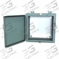 HAMMOND Electrical Enclosure: Steel, 16 in x 16 in x 6 in, NEMA 12/13/3R/4, w/Panel, Solid Cover (MPN 1418N4G6). Key specifications — Closure Method: Clamps; Brand: HAMMOND; Knockouts: Not Included.
