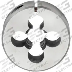 CLE-LINE Round Threading Die: 1/2"-20 UNF, 1 1/2 in OD, Adj, High Speed Steel (MPN C65876)