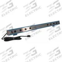 BENCHPRO Outlet Strip: 8 Outlets, 9 ft Cord Lg, 15 A Current, Not UL Rated for Healthcare, Gray (MPN S8-54). Key specifications — Brand: BENCHPRO; Mounting Style: Clip.