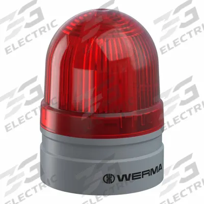 EVOSIGNAL Beacon Light: Red, LED, 24V AC/DC, 2 7/16 in Overall Dia, 3 3/8 in Overall Ht - Wired Multimode Lights
