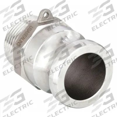 USA INDUSTRIALS Cam and Groove Adapter: 2 1/2 in Coupling Size, 2-1/2 in -8 Thread Size - Type F Stainless Steel Cam & Groove Fittings