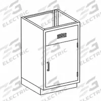 Base Cabinet: 35 1/4 in Overall Ht, 22 in Overall Dp, 24 1/8 in Overall Wd, Stainless Steel, 1 Doors (MPN AC24HS). Key specifications — Product Type: Sink Cabinet; Brand: BLICKMAN; Material: Stainless Steel; Standing Style: Wall Mounted; Cabinet Type: Base Cabinets.