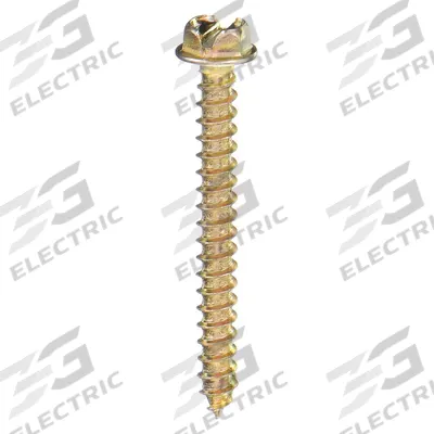APPROVED VENDOR Concrete Anchor Screw: 1 1/4 in Overall Lg, 1/4 in Dia, Steel, Zinc Yellow - Hex-Head Screw Anchors