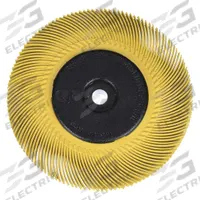 SCOTCH-BRITE Radial Bristle Brush: Type C, 6 in Dia x 7/16 in Wd, 1 in Arbor, Ceramic, 80 Grit (MPN 61500187770). Key specifications — Brand: SCOTCH-BRITE.