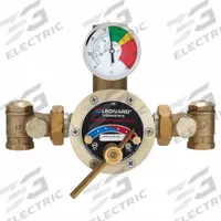 LEONARD VALVE Thermostatic Mixing Valve: For Hot Water/Water Media, Thermostatic, Bronze, NBR, Union (MPN 6040-LF). Key specifications — Includes: Thermostatic Water Mixing Valve; Brand: LEONARD VALVE.