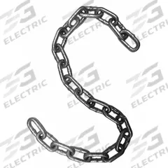 DAYTON Straight Chain: 1/4 in Chain Trade Size, 30 Chain Grade, Carbon Steel, Straight, Galvanized (MPN 34RZ02). Key specifications — Brand: DAYTON.