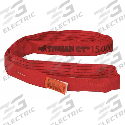 STREN-FLEX SIMIAN GT Round Sling: Type 5, Polyester, Nylon, 4 ft Sling Lg - Abrasion-Resistant Endless Round Slings