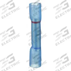 VELVAC Butt Splice Connector: Blue, Heat Shrink, For Wire Size 22 AWG – 14 AWG, 600 V, Pack Qty 10 (MPN 35330). Key specifications — Brand: VELVAC.