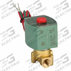 REDHAT Solenoid Valve: 2-Way, Normally Closed, 1/4 in Pipe Size, 110V AC/120V AC, High Flow (MPN 8262H202T). Key specifications — Pipe Size: 1/4 in; Voltage: 110V AC; Brand: REDHAT; Coil Enclosure: Without Junction Box.