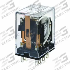 OMRON General Purpose Latching Relay: Socket Mounted, 3 A Current Rating, 24V AC, DPDT, K Socket (MPN MY2K-US-AC24). Key specifications — Brand: OMRON; Base Type: Square; Mounting Style: Socket; Pin Shape: Flat; Electrical Connection: Plug-In; Manufacturer Part Number: MY2K-US-AC24; Operating Current: 3 A at 220V AC (Resistive Load); Series: MY Series.