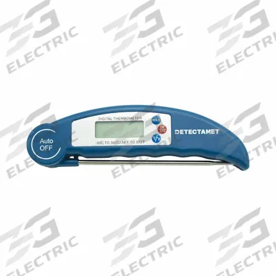 DETECTAMET Metal Detectable Thermometer Blue: Temp Test, Digital - Metal-Detectable Thermometers