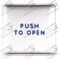 BEA Exit Push Button: 4 3/4 in Ht, 1 3/8 in Dp, 4 3/4 in Wd, ADA Compliant, Aluminum/Stainless Steel (MPN 10PBS). Key specifications — Product Type: Exit Push Button; Operation Type: Push; ADA Compliant: Yes; Brand: BEA; Color: Gray.
