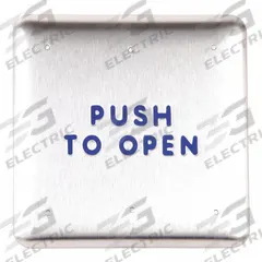 BEA Exit Push Button: 4 3/4 in Ht, 1 3/8 in Dp, 4 3/4 in Wd, ADA Compliant, Aluminum/Stainless Steel (MPN 10PBS). Key specifications — Product Type: Exit Push Button; Operation Type: Push; ADA Compliant: Yes; Brand: BEA; Color: Gray.