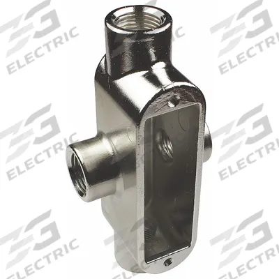 CALBRITE Conduit Outlet Body: Stainless Steel, 1 in Trade Size, X Body, 13 cu in Body Capacity - XB - Cross Type