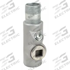Sealing Fitting - Vertical and Horizontal: Iron, 1 1/4 in Trade Size, Male, 5 1/16 in Overall Lg (MPN EYS-46). Key specifications — Brand: APPLETON ELECTRIC; Connection Type: Threaded; Thread Gender: Male; Ends - Hazardous Fittings: 1-1/4 in FNPT x 1-1/4 MNPT; Material: Iron; Hazardous Location Rating: Class II, Division 1 and 2, Groups E, F, G; Thread Type: NPT; Standards: CSA C22.2 No 30.