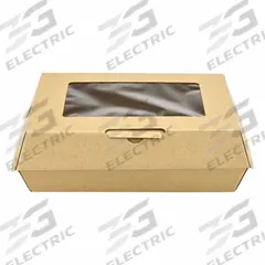 READY FRESH Carry-Out Food Container: 3 1/8 in Ht, 9 3/4 in Wd, 7 1/4 in Dp, Paper, 200 PK (MPN RF-TGWL). Key specifications — Brand: READY FRESH; Color: Kraft; Material: Paper; Microwave Safe: Yes; Product Type: Carry-Out Food Container; Shape: Rectangular; Closure Type: Hinged Lid.