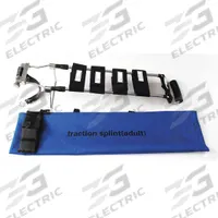 MEDSOURCE Splint: Ankle, 49 5/8 in Overall Lg, 7 in Overall Wd, 1 Splints (MPN MS-TLS-1). Key specifications — Brand: MEDSOURCE; Color: Silver; Material: Nylon; Includes: (3) Leg Straps; Product Type: Splint; Intended Body Location: Ankle.