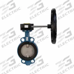 GHIBSON Butterfly Valve: 2 1/2 in Pipe Size, Concentric, 250 psi Max. Pressure (CWP), Wafer, EPDM (MPN GN500S-2-1/2). Key specifications — Brand: GHIBSON; Handle Type: Gear Operated Handwheel; Disc Material: Stainless Steel.
