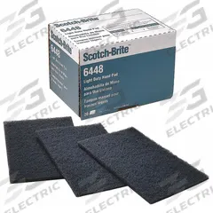 SCOTCH-BRITE Sanding Hand Pad: 6 in x 9 in, Silicon Carbide, Ultra Fine, Gray, 6448, 60 PK (MPN 7000121092). Key specifications — Series: 6448; Brand: SCOTCH-BRITE.
