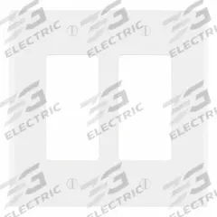 LEVITON Wall Plate: Duplex Outlet, 2 Gang, White, Midsize Size (MPN PJ262-W). Key specifications — Brand: LEVITON; Material: Nylon.