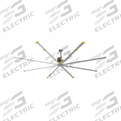 BIG ASS FANS Ceiling Fan: 24 ft Blade Dia, Variable Speeds, 480V AC, Three Phase - Industrial Ceiling Fans