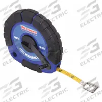 WESTWARD Long Tape Measure: Assisted, 1MKT8, SAE, 100 ft, 1/8 in, Plastic with Grip, Inch, Steel. Key specifications — attr939846: 1MKT8; attr939849: Steel; attr939859: Nonmagnetic Single Hook; attr939850: Single-Sided; attr939855: 1/8 in; attr944023: Hook End; attr940484: WESTWARD; attr985224: Plastic with Grip.