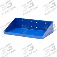 TRITON PRODUCTS Pegboard Shelf: For Square Pegboard Hole Shape, 12 in x 6 in x 3 in, Steel, Blue (MPN 56126-BLU). Key specifications — attr36925: Blue; attr37012: Epoxy Coated; attr36918: TRITON PRODUCTS; attr36926: Steel.