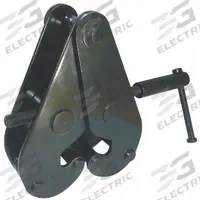 DAYTON Beam Lifting Clamp: Beam Flange Clamp, Steel, 10 1/4 in Max Jaw Opening, 3 in Overall Dp, Top (MPN 3KR12). Key specifications — Material: Steel; Beam Mount Location: Top; Brand: DAYTON.