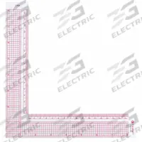 WESTCOTT L-Square: 8 11/16 in Base Lg, 8 11/16 in x 1 1/2 in, 8 in x 1 1/2 in, Matte, Plastic, SAE (MPN L-808). Key specifications — attr936133: Printed; attr936134: 1 cm; attr934763: WESTCOTT; attr984589: Inch; attr984960: Plastic.