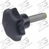 JW WINCO Plastic Hand Knob w/ Stainless Steel Stud w/ Brass Tip: 7 Point, Plastic w/ SS Thread (MPN 6336.10-40-M8-20-MS). Key specifications — Brand: JW WINCO.