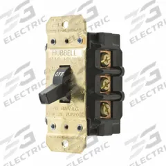 HUBBELL KELLEMS Manual Motor Switch: 3 Poles, 50 A, No Enclosure (MPN HBL7853D). Key specifications — Brand: HUBBELL KELLEMS; Maximum Voltage Rating: 600V AC; Mounting Style: Surface; Pilot Light: Not Included.