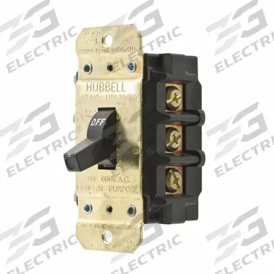 HUBBELL KELLEMS Manual Motor Switch: 3 Poles, 50 A - Open Manual Motor Switches