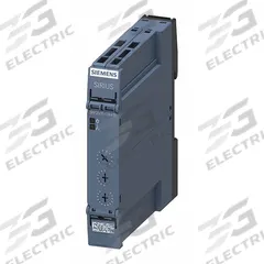 SIEMENS Multi-Function Time Delay Relay: DIN-Rail Mounted, 12 to 240V AC/DC, 3 A, 7 Pins/Terminals (MPN 3RP25052AW30). Key specifications — Contact Rating (AC): 3 A @ 24/250/400V; Delay Function: Passing Make Contact (with Control Signal); Input Voltage: 12 to 240V AC/DC; Brand: SIEMENS.