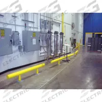 IDEAL SHIELD Guard Rail System: Mid-Rail Not Included, Straight, 14 3/4 in Top Rail Ht, Guardrail (MPN HGR-1-96-14-3/4-C-8). Key specifications — Color: Yellow; Material: HDPE; Rail Mounting Style: Core-In; Includes Mid-Rail: Mid-Rail Not Included.