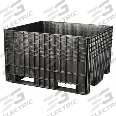 BUCKHORN Bulk Container: 25.9 cu ft, 48 in x 44 in x 29 3/8 in, Lid Not Included - Non-Collapsible Plastic Bulk Containers