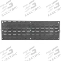 QUANTUM STORAGE SYSTEMS Louvered Panel: 12 in x 36 in x 1/4 in, 1 Sides, 0 Bins, Gray (MPN QLP-3612). Key specifications — attr38851: Gray; attr38864: Baked Enamel; attr38845: QUANTUM STORAGE SYSTEMS.