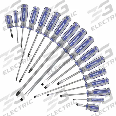 WESTWARD Magnetized Tip Screwdriver Set: 11-20 Pieces, 17 Pieces - General Purpose Screwdriver Sets