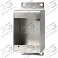 LEVITON FD Box: Stainless Steel, Rectangular, 1 Gangs, 3 1/16 in Box Dp, 2 3/4 in Box Wd (MPN FDSS1). Key specifications — Brand: LEVITON; Bracket Style: Without Bracket; Clamp Style: Without Clamps.