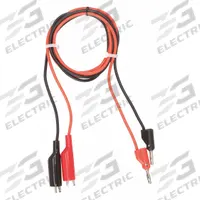APPROVED VENDOR Test Leads: Black/Red Electrical Current Color, Alligator Clip, Stacking Banana Plug (MPN 4WRF2). Key specifications — Brand: APPROVED VENDOR.