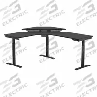 VERSADESK Standing Desk: Black, Wood, 60 in Overall Wd, 72 in Overall Dp, 45 1/2 in Max Desktop Ht (MPN VT1286072-01-01). Key specifications — attr989930: Black; attr989931: Laminate; attr989903: VERSADESK; attr989914: Black; attr989916: Wood.