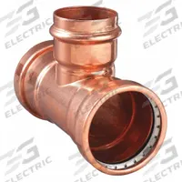 VIEGA PROPRESS Crimp Tee Fitting: Tee, 3 in CTS x 3 in CTS x 1 in CTS size, Dimple Center Stop (MPN 22308). Key specifications — Brand: VIEGA PROPRESS; Broad - Material for Bullet: Copper Or Bronze; Brand - Broad: VIEGA.