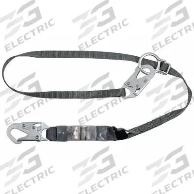 MSA Shock-Absorbing Lanyard: Shock Pack, Steel Snap Hook, Steel Snap Hook, 310 lb Capacity - General Fall Protection Shock-Absorbing Lanyards
