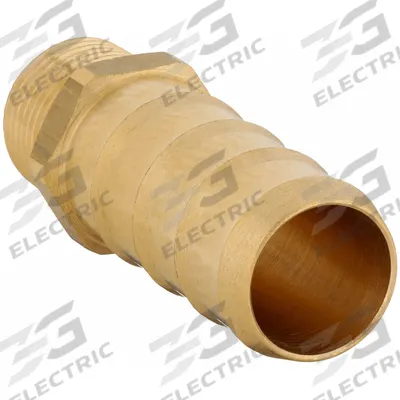 LEGRIS Barbed Fitting Adapter: 19 mm Pipe x 21 1/2 mm ID Size, BSPT x BSPT, Brass - Standard Brass Barbed Tube Fittings